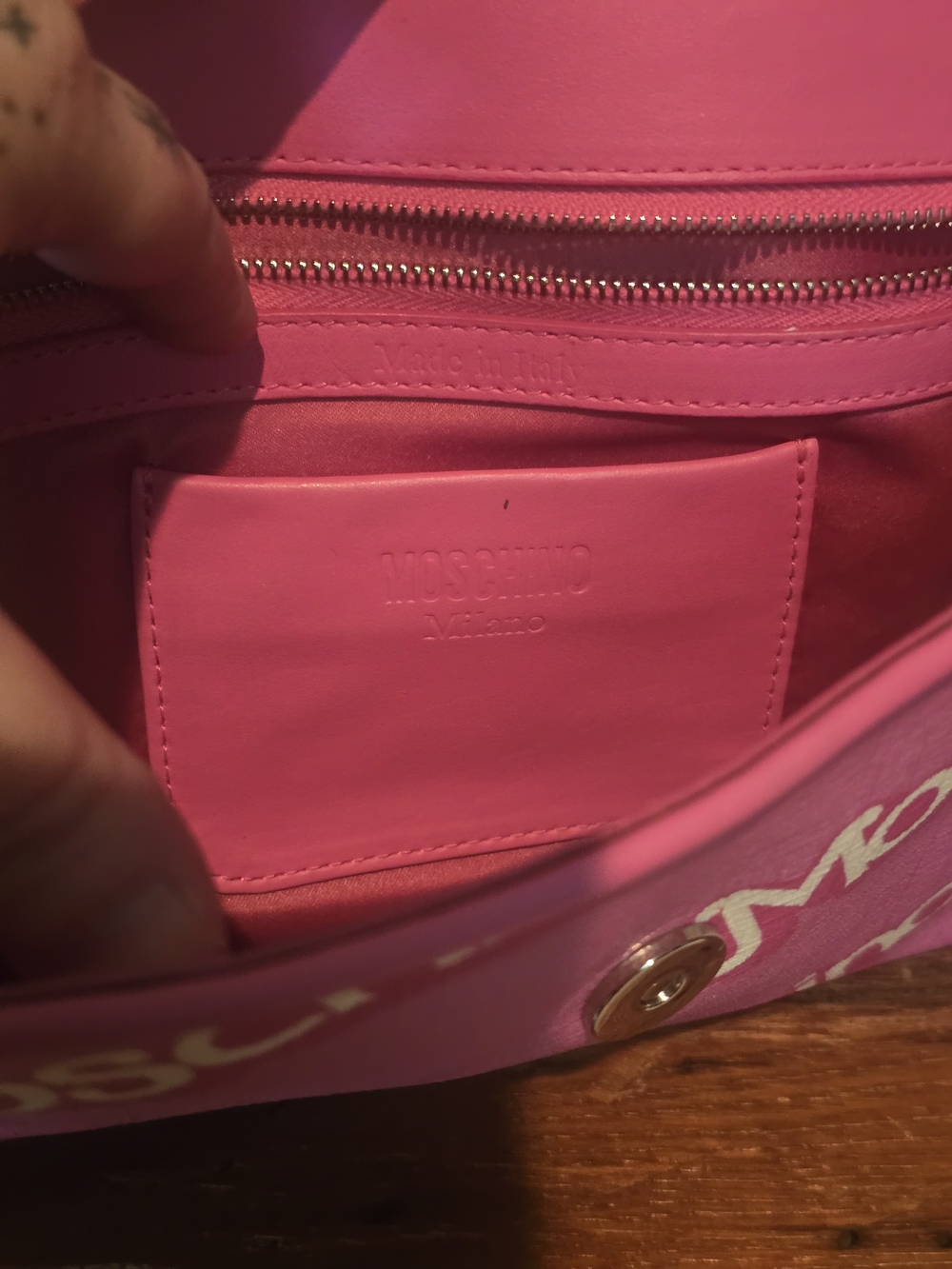 Moschino By Jeremy Scott Pink Barbie Logo Crossbody Bag - Picture 14 of 16